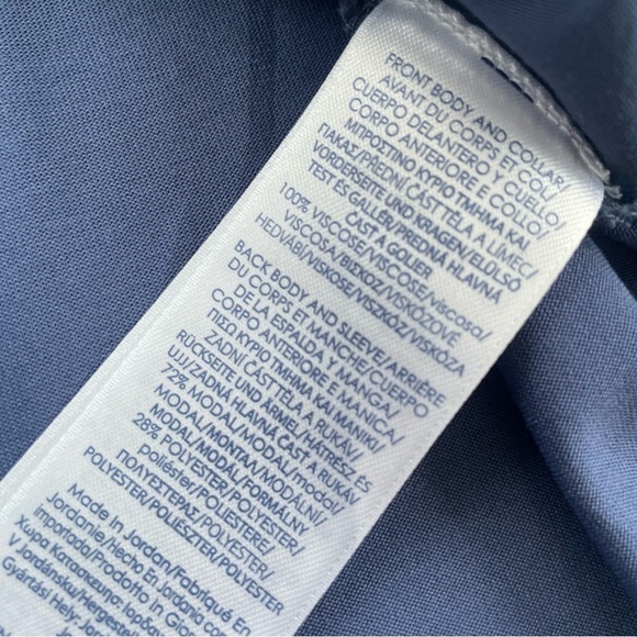 Chaps Denim Women's Slate Blue Soft Drapey Long-sleeve Button Down Size 1X - Picture 7 of 8